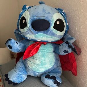 Large Stitch in Superhero Cape Plush | Laundry Stitch Disney Hong Kong Edition
